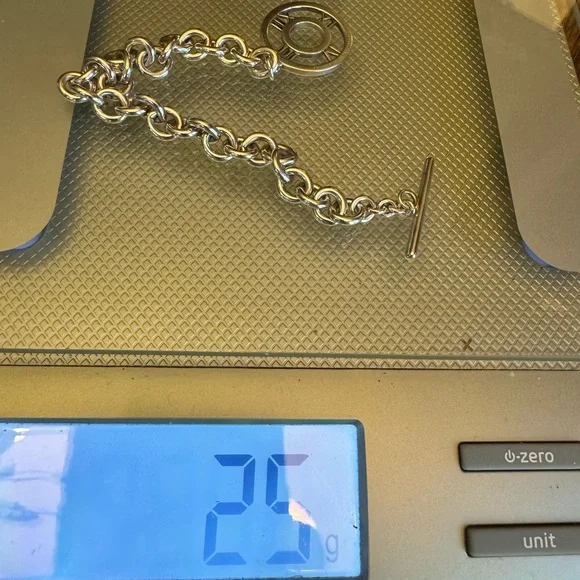 Tiffany & Co. Sterling Silver Atlas 8 Inch Toggle Bracelet - Picture 3 of 9